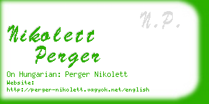 nikolett perger business card